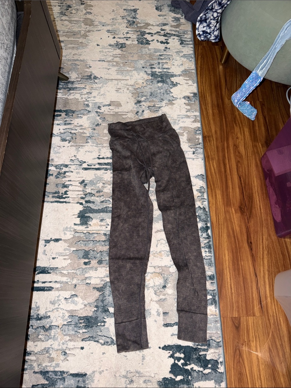 Victoria's Secret Ribbed Thermal Leggings in Charcoal